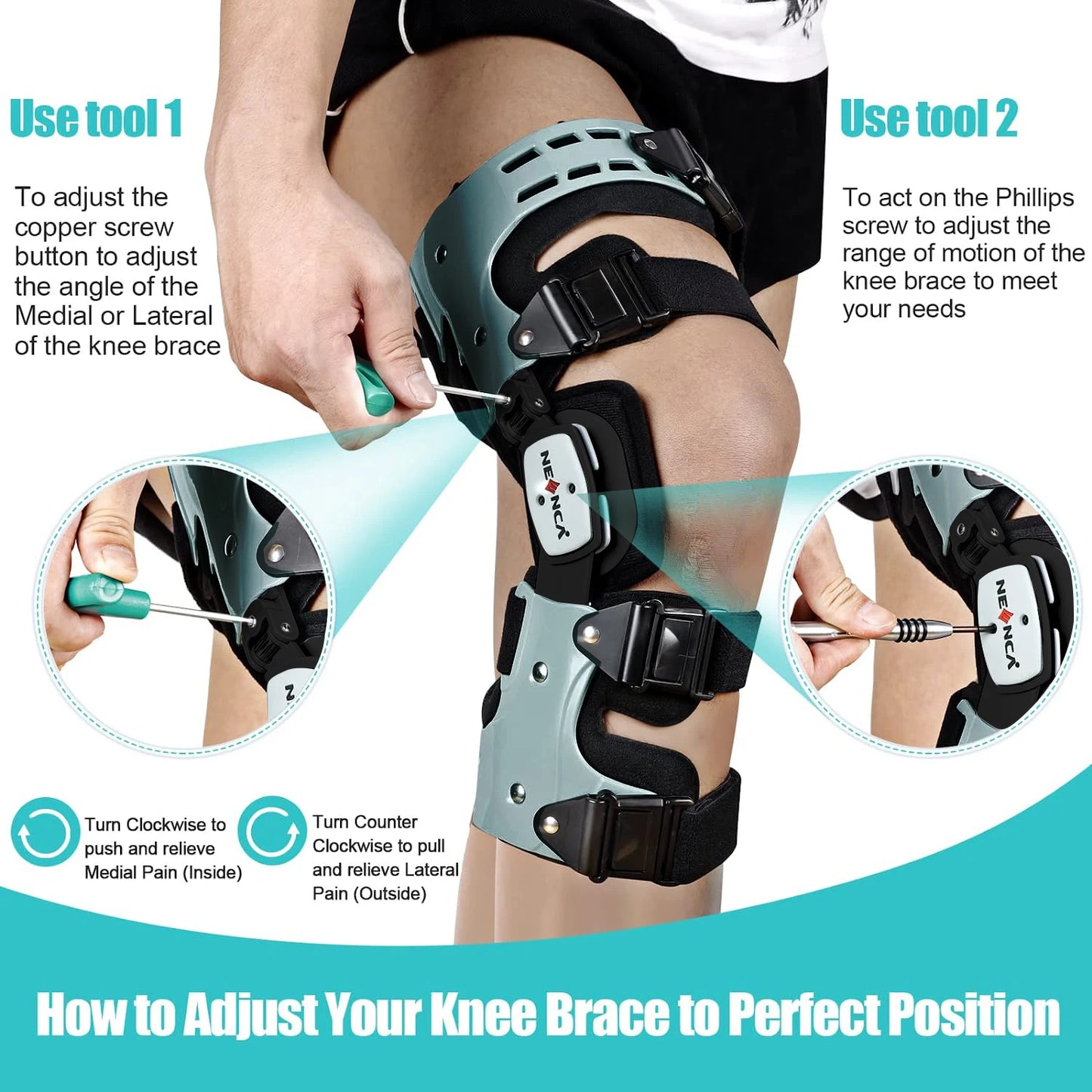 FullGuard Knee Brace Adjustable Hinged Support